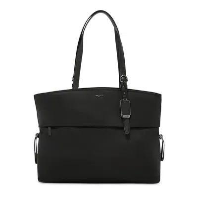 Tumi Voyageur Cam Large Tote In Black/gunmetal