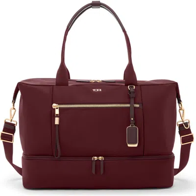 Tumi Voyageur Contine Nylon Weekend Bag In Burgundy