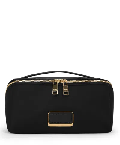 Tumi Voyageur Dallas Cosmetic In Black/gold