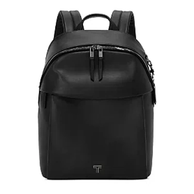 Tumi Voyageur Holland Leather Backpack In Black/ Gunmetal