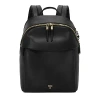 Tumi Voyageur Holland Leather Backpack In Black/light Gold