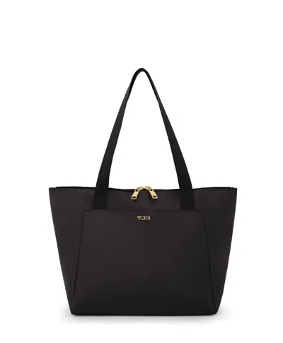 Tumi Voyageur Just In Case Small Tote In Black/gold