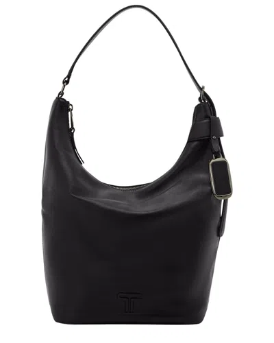 Tumi Voyageur Leather Evora Medium Hobo Bag In Black