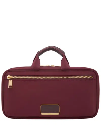 Tumi Voyageur Leather-trim Small Madeline Cosmetic In Red