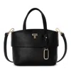 Tumi Voyageur Mia Leather Mini Tote In Black/light Gold