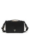 Tumi Voyageur Myla Leather Crossbody In Black,light Gold