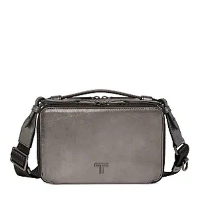 Tumi Voyageur Myla Leather Crossbody In Pewter Metallic