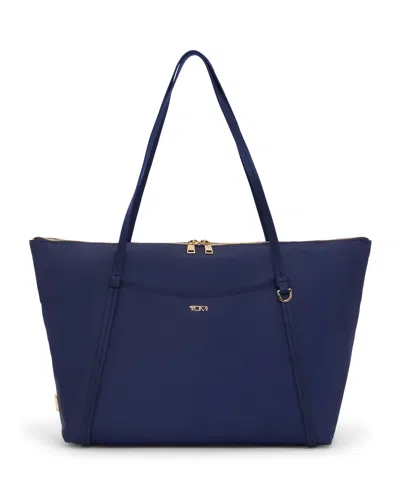 Tumi Voyageur Q Tote In Indigo/light Gold