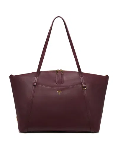 Tumi Voyageur Q Tote In Burgundy