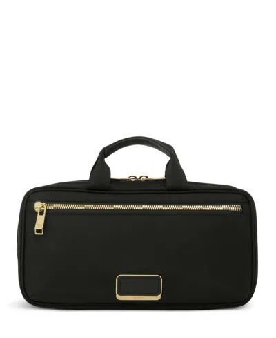 Tumi Voyageur Small Madeline Cosmetic In Black,gold