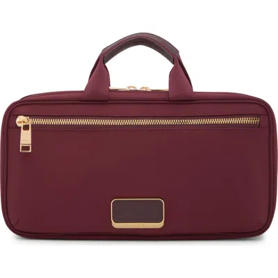 Tumi Voyageur Small Madeline Nylon Cosmetics Bag In Wine