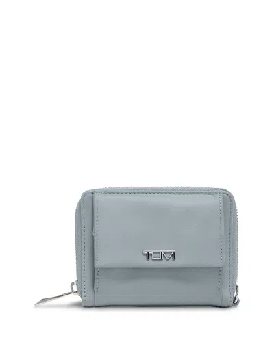 Tumi Voyageur Tri Fold Zip Around Wallet In Halogen Blue