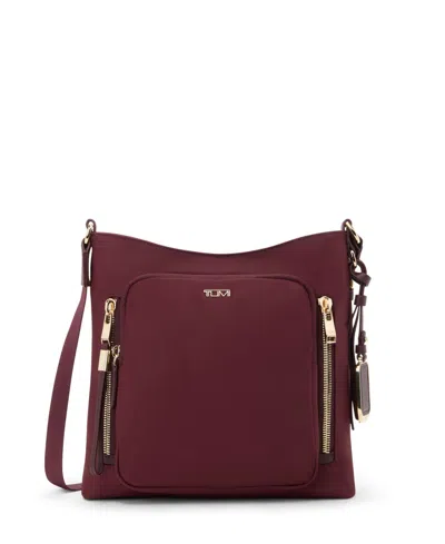 Tumi Voyageur Tyler 10" Crossbody Bag In Burgundy