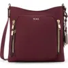 Tumi Voyageur Tyler Nylon Crossbody Bag In Burgundy