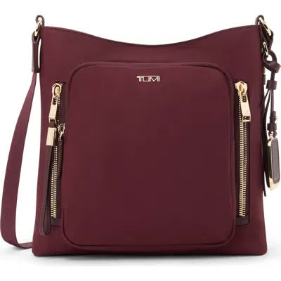 Tumi Voyageur Tyler Nylon Crossbody Bag In Burgundy