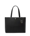 Tumi Large Vail Leather Tote In Black,light Gold