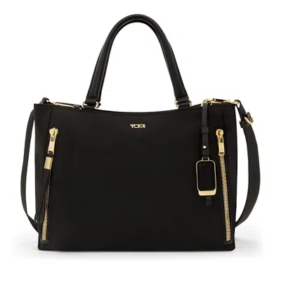 Tumi Voyageur Valetta Large Tote In Black/gold