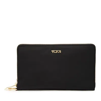 Tumi Elmira Zip-up Branded Nylon Jewellery Portfolio In Black Gold