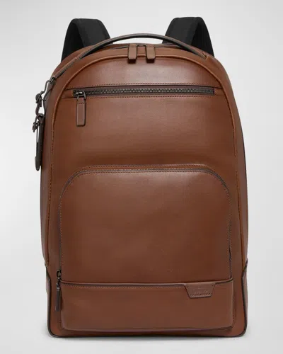 Tumi Warren Leather Backpack In Brown