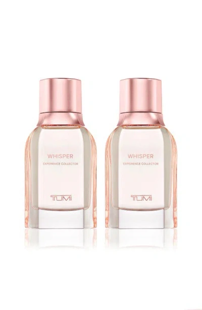 Tumi Whisper Experience Collector Extrait De Parfum Duo $190 Value In Transparent