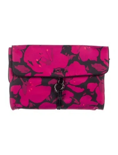 Pre-owned Tumi Women's Nylon Travel Jewelry Roll In Pink