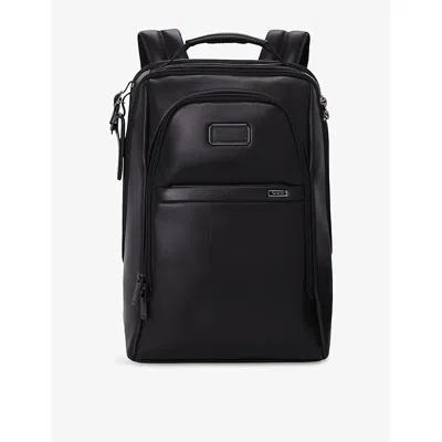 Tumi Womens Black Voyageur Medium 15' Expandable Leather Backpack