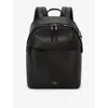 Tumi Womens  Holland Brand-plaque Leather Backpack In Black/gunmetal