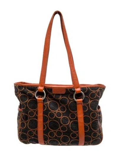 Pre-owned Tumi Wool Shoulder Bag In Orange
