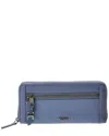 Tumi Zip Around Continental Wallet In Blue