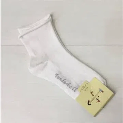 Tunderball Newborn Socks Without Elastic In White