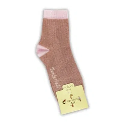 Tunderball Pink Lurex Girl Socks