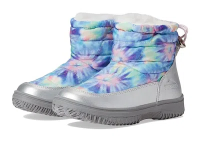 Tundrà Kids Tundra Bethel 5 Blue Tie-dye Faux Fur Round Toe Ankle Snow Boots Jobb092 In Silver
