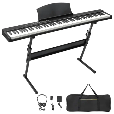 Tune X Key Magnetic Connection Piano Semi-weighted Standard Digital Piano With Stand, Midi Bluetooth, Handb In Black