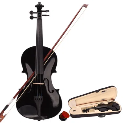 Tune X New 4/4 Acoustic Violin Case Bow Rosin Black