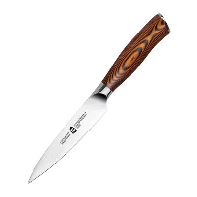 Tuo Cutlery 5'' Utility Kitchen Knife - Fiery Phoenix Series, Stainless Steel In Brown