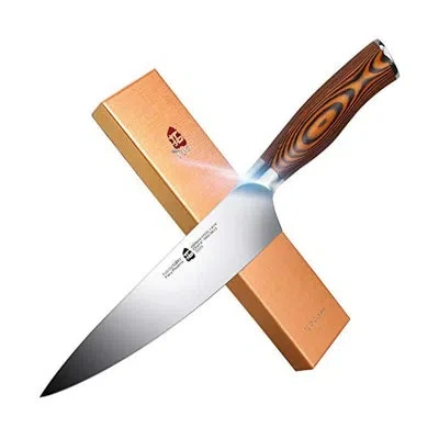 Tuo Cutlery 8" Kitchen Chef Knife, German Hc Steel, Fiery Phoenix Series In Brown
