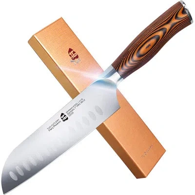 Tuo Cutlery Tc0704 Fiery Phoenix Series Santoku 7" Chef Knife, New In Box In Brown