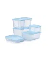 Tupperware Date, Store And Freeze 12 Piece Set In Gray