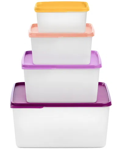Tupperware Keeptabs 4-piece Container & Lid Set In Multi