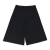 Turbo Self Drape Sports Black Shorts In Black