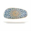 Turgla Home Blue / Brown Alhambra Organic Decorated Porcelain Platter