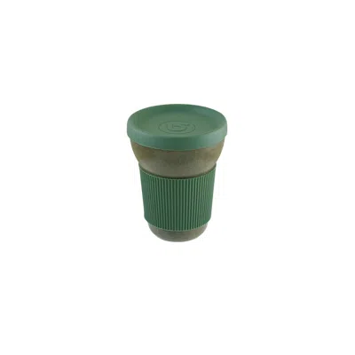 Turgla Home Blue / Brown Gloire Round Green Porcelain Mug Set Of Two
