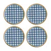 Turgla Home Blue / White Calif Round Decorated Porcelain Side Plate Set Of Four
