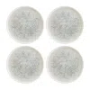 Turgla Home Blue / White Luna Ocean Round Decorated Porcelain Plate Set Of Four