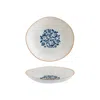 Turgla Home Blue / White Viento Organic Decorated Porcelain Dinner Bowl
