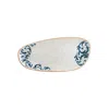 Turgla Home Blue / White Viento Organic Decorated Porcelain Platter