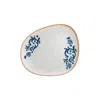 Turgla Home Blue / White Viento Organic Decorated Porcelain Serving Platter