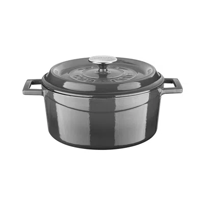 Turgla Home Cast Iron Round Grey Cast Iron Dutch Oven