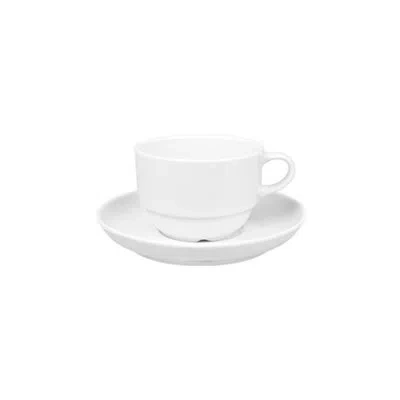 Turgla Home European Espresso Cup & Saucer In White