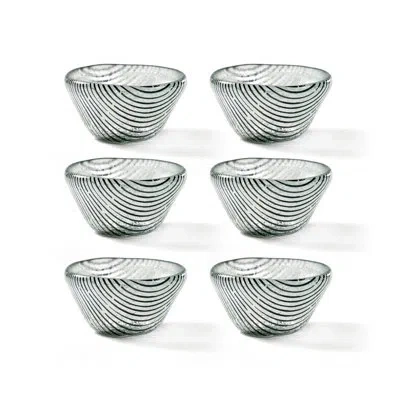 Turgla Home Glass Dinnerware Dia.2.75" H:1.5" 2 Oz. Round Black Glass Ramekin (set Of 6)